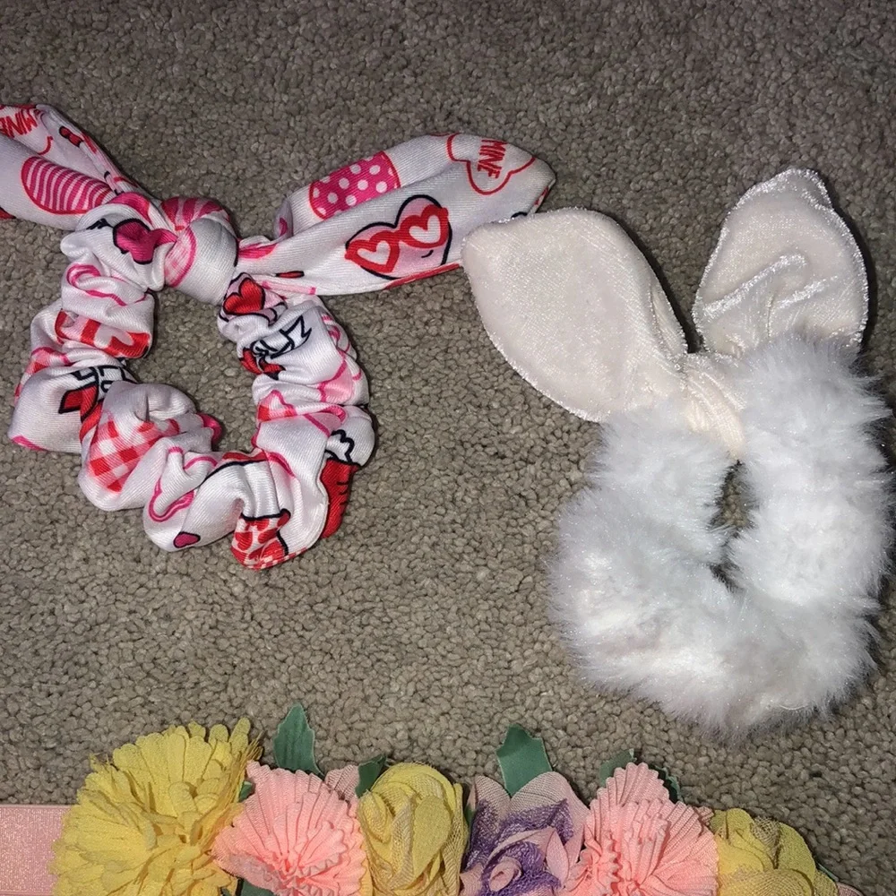 Girls Kids Head bands‎ headbands Hair Ties Accessories Lot (6) Bunny Ears